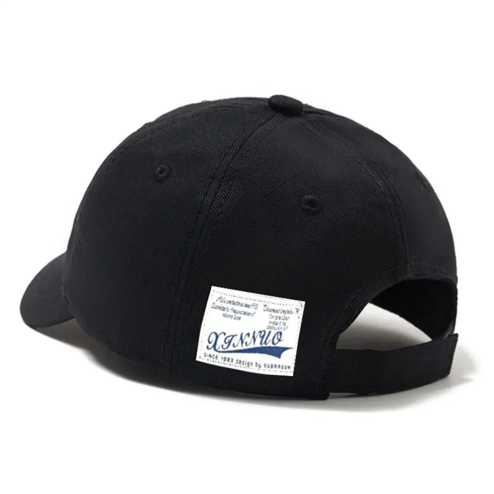 Trucker Style Short Brim Baseball Cap Adjustable Cotton Sunscreen Hat Nylon Fastener Tape Dad Hat Men Women