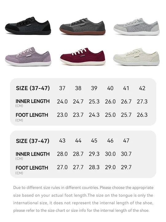 Unisex Barefoot Shoes Wide Toe Minimalist Zero Drop Walking Sneakers Lace-Up Outdoor Lightweight Casual Shoes