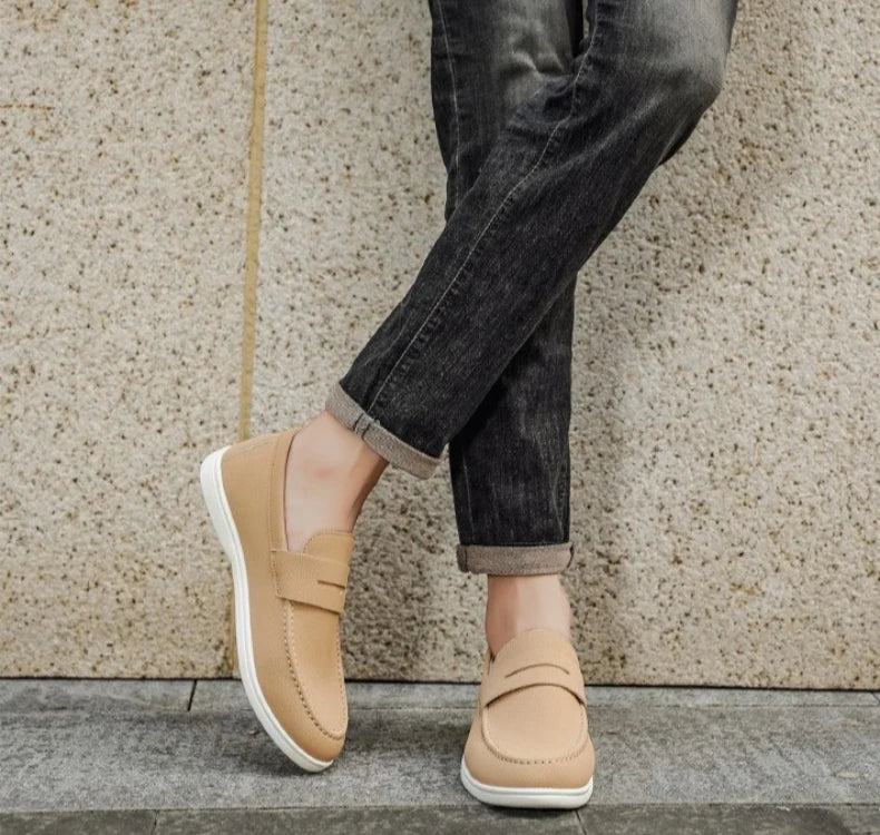 New British style breathable men's loafers fashion youth casual single shoes driving shoes