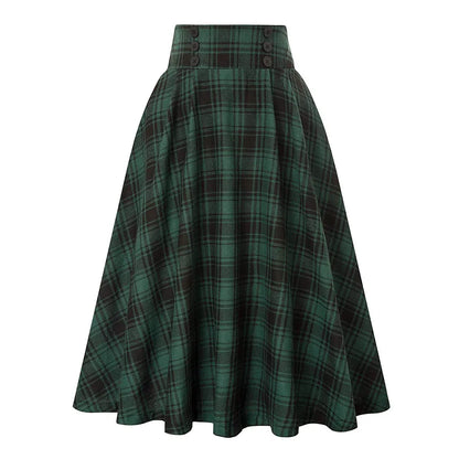 High Quality Widely Applicable Affordable Skirt Women Skirt High Waist Elegant Ladies Loose Dress Women Tartan Check Plaid
