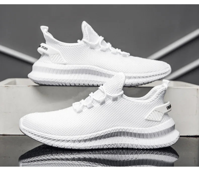 Summer Mesh Men Shoes Breathable Mens Sneakers Trendy Lightweight Walking Big Size Man Tenis Shoes