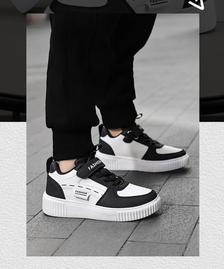 Green Skateboard Shoes Kids Trainers Fashion Lightweight Children's Sports Shoes Comfortable Non-slip Casual Sneakers For Boys