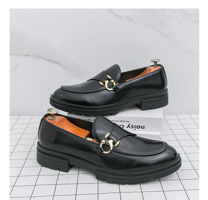 Men's Leather Loafers Slip On Office Casual Business Leather Shoes For Men Wedding Oxford Shoes Male Party Formal Derby Shoe Man