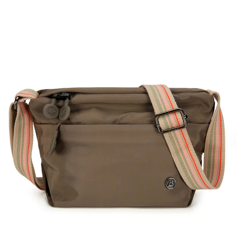 Ultra-light Nylon Crossbody Bag for Women Adjustable Wide Strap Lightweight Women's Bag Zipper Closure Stylish Messenger Bag