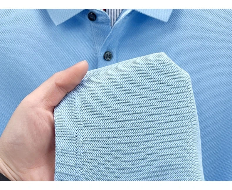 100% pure cotton short sleeve polo shirt summer new breathable men's T-shirt high-end brand Paul Pony embroidered business top