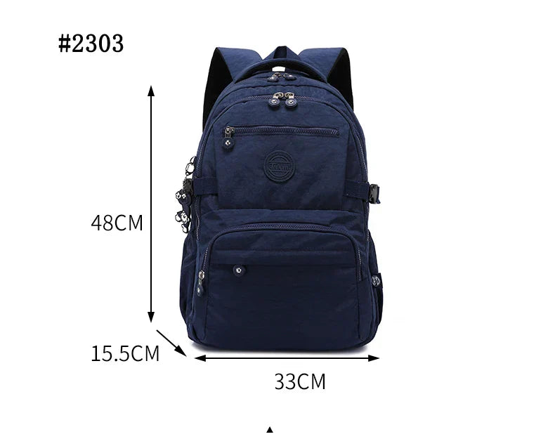 Large Nylon Waterproof Backpack Travel Rucksack for Women School Bags Mochilas Mujer Kids Girls 2026