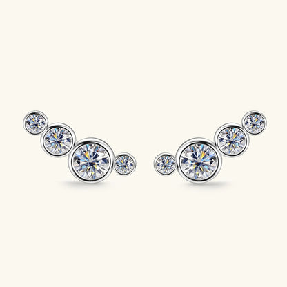 3mm Bezel Moissanite Earrings Original 925 Sterling Silver D Color Diamond Bubble Earrings Ear Stud for Women Fine Jewelry