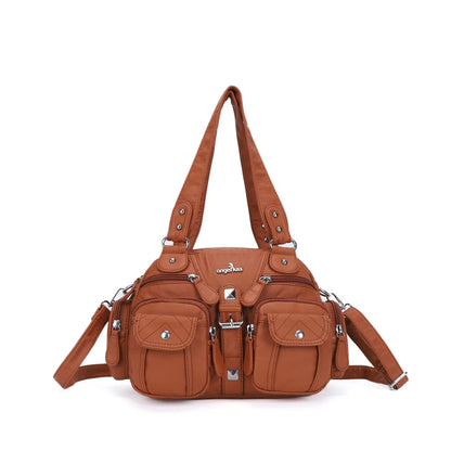 Vintage Women Handbags Satchel Top-handle Handbag PU Shoulder Bag Dumpling Pack Give Gifts Shoulder Bags Phone Money Pack