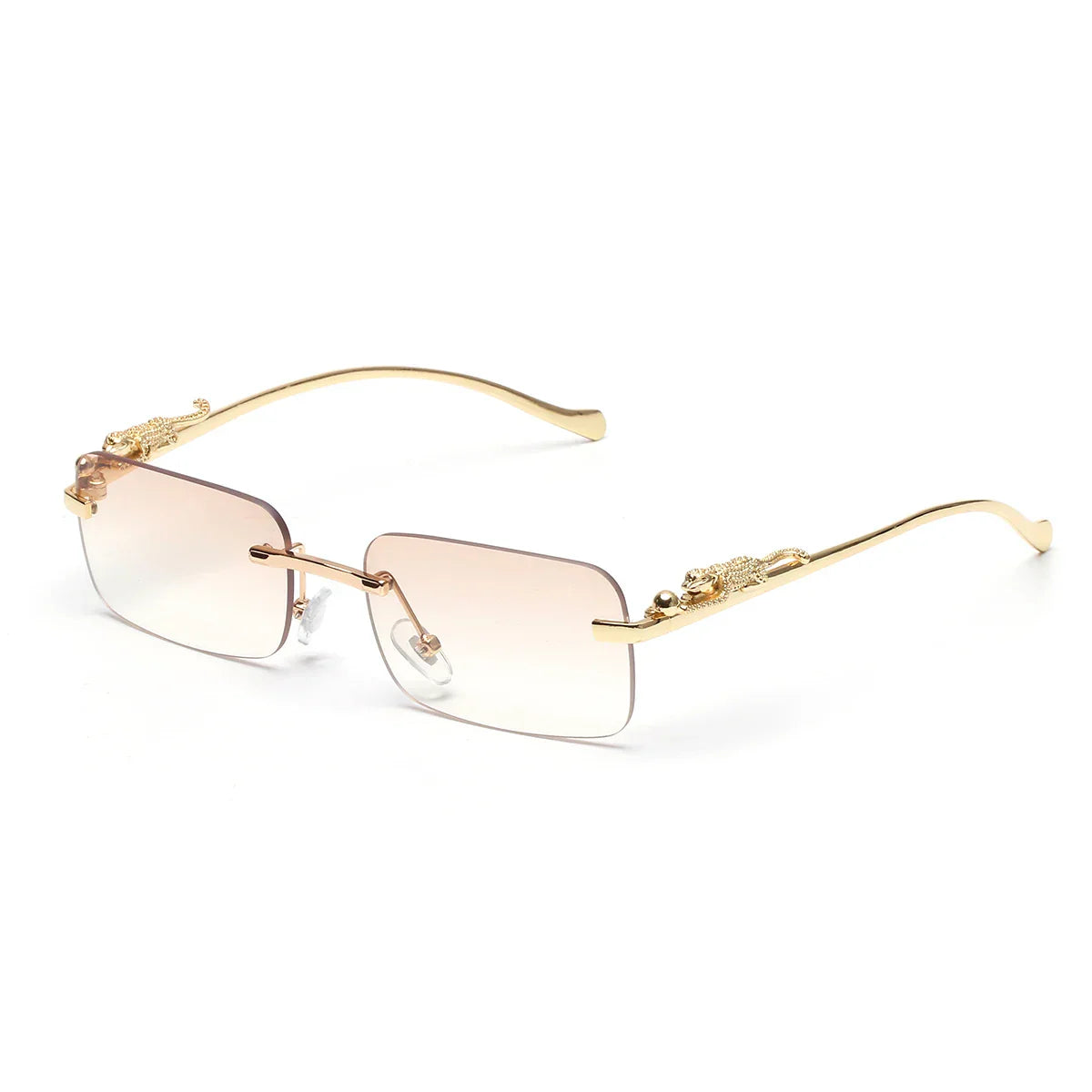 rimless sunglasses UV400 fashion square metal glasses for men women designer man's brand sun glasses shades for outdoor