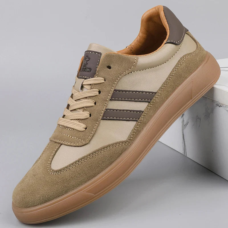 High Quality Leather Sneakers Men Trainers Classic Casual Sports Shoes Man Flat Sneakers Outdoor Non-slip Men's Skateboard Shoes
