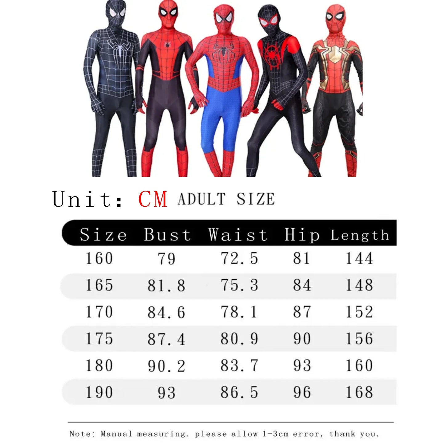 Adult Spiderman Costume Superhero Zentai Jumpsuits for Men Women Cosplay Bodysuit with Headgear Halloween Carnival Outfits
