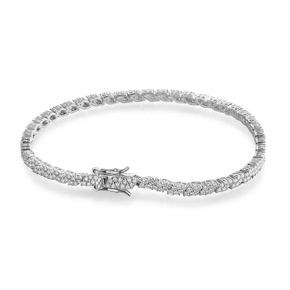 1.2MM Full D Color VVS1 Moissanite Exquisite Bracelet S925 Sterling Silver for Women Wedding Sparkling Party Fine Jewelry