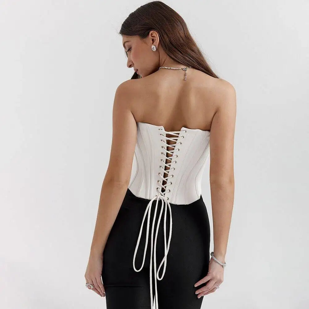 Summer Sexy Backless Strappy Sleeveless Mini Top Party Nightclub Birthday Party Bandage Tank Top