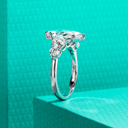 3ct Marquise Cut D Color Moissanite Diamond Engagement Ring 925 Sterling Silver With Cer Women's Jewelry Wholesale