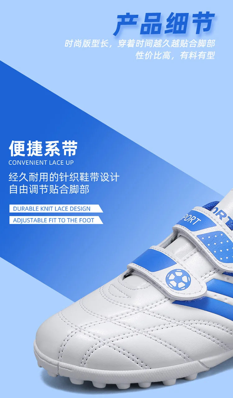 Green Children Turf Soccer Shoes Cheap Football Cleats Training Football Boots Kids Futsal Shoes Sneaker for Boy botas de fútbol