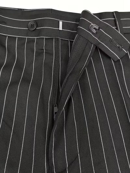 Men Suits Men's Two Piece Suit Double Breasted Man Fashionable and Slim-fitting Design Groom Wedding Dress Casual Striped Fabric