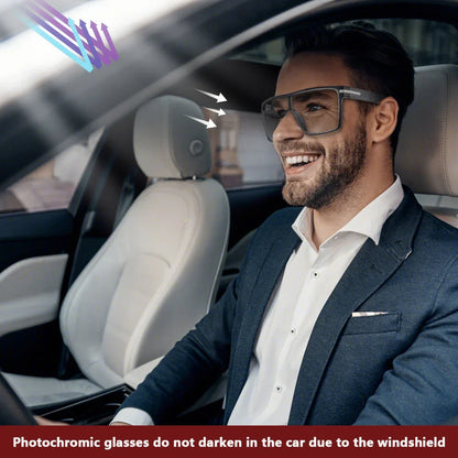 Fashion Photochromic Polarized Sunglasses Men Women Oversized Sun Glasses Male Night Vision Driving Goggles UV400