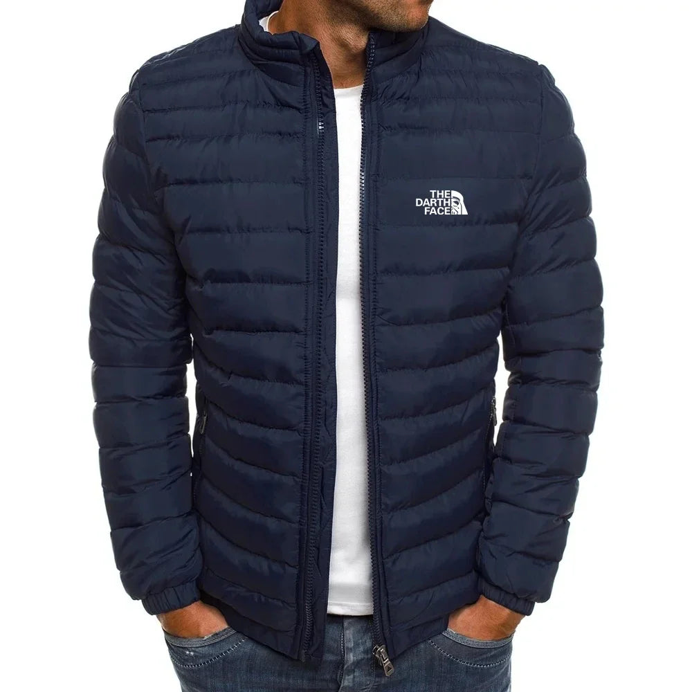 Men's Stand up Collar Zipper Warm Business Slimming Fishing Coat