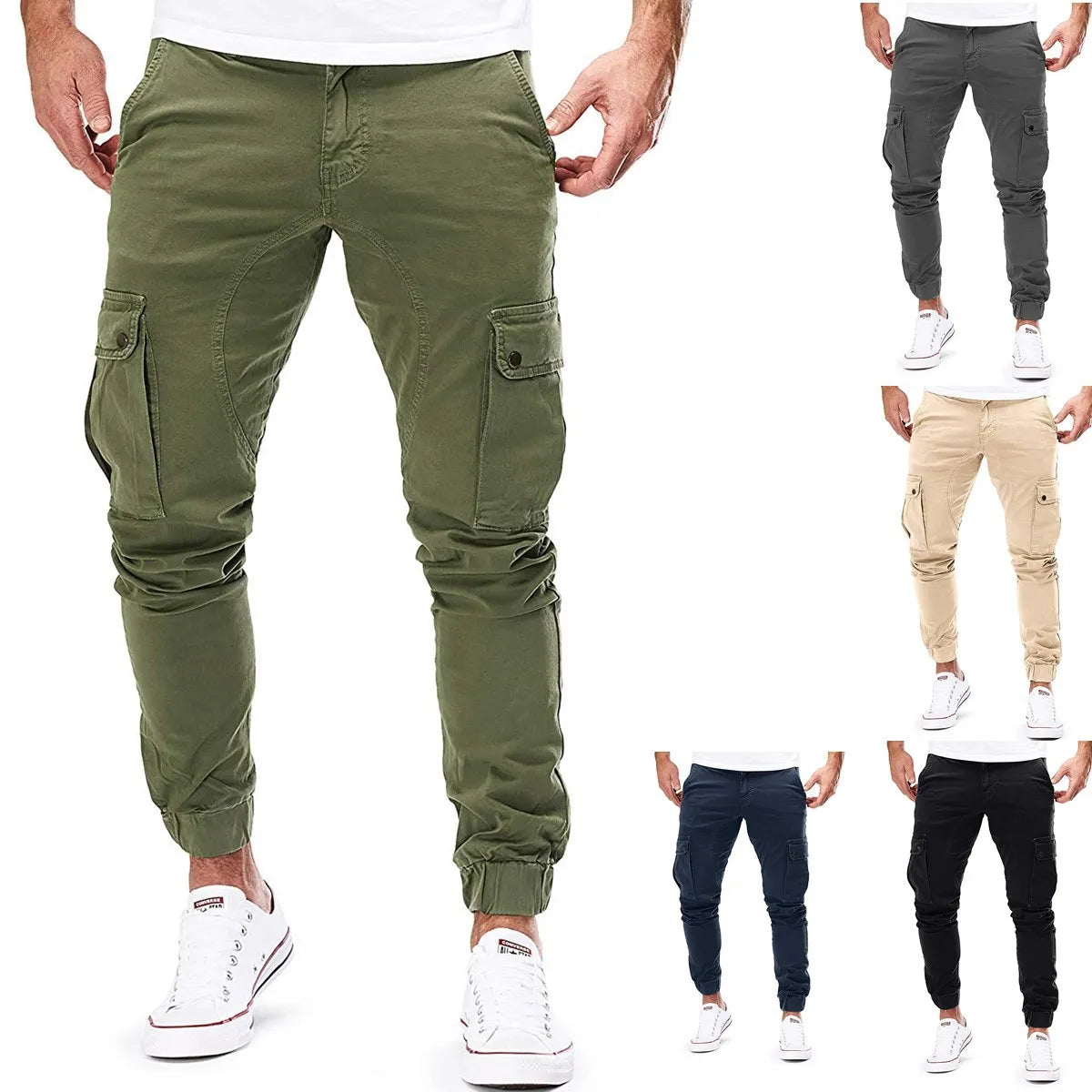 Casual Men Pants Summer Multiple Pockets Cargo Pants Quick Dry Thin Trousers Outdoor Hiking Workout Breathable Long Pant New