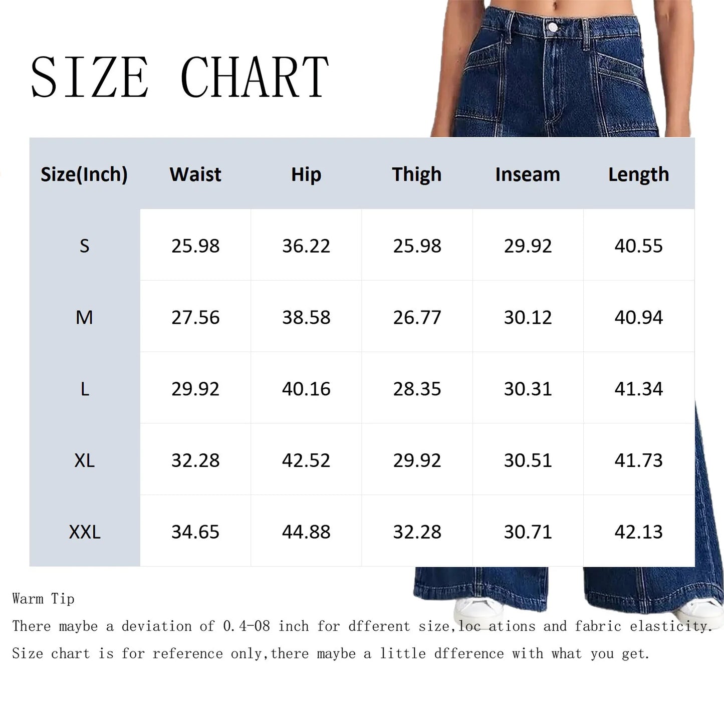 Women Fashion Loose High Waisted Wide Leg Jeans