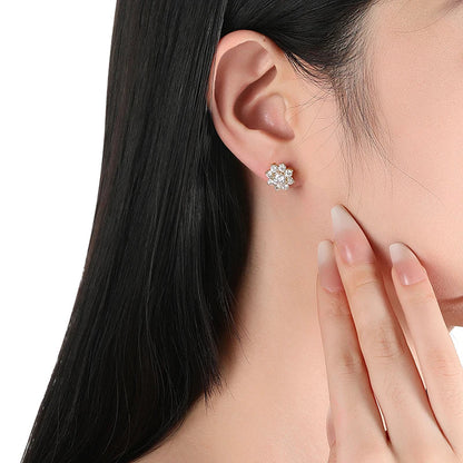 Luxury Sunflower 2.8-5.8cttw Full D Color Moissanite Drop Earrings for Women S925 GRA Certified Diamond Tassel Earring Gift