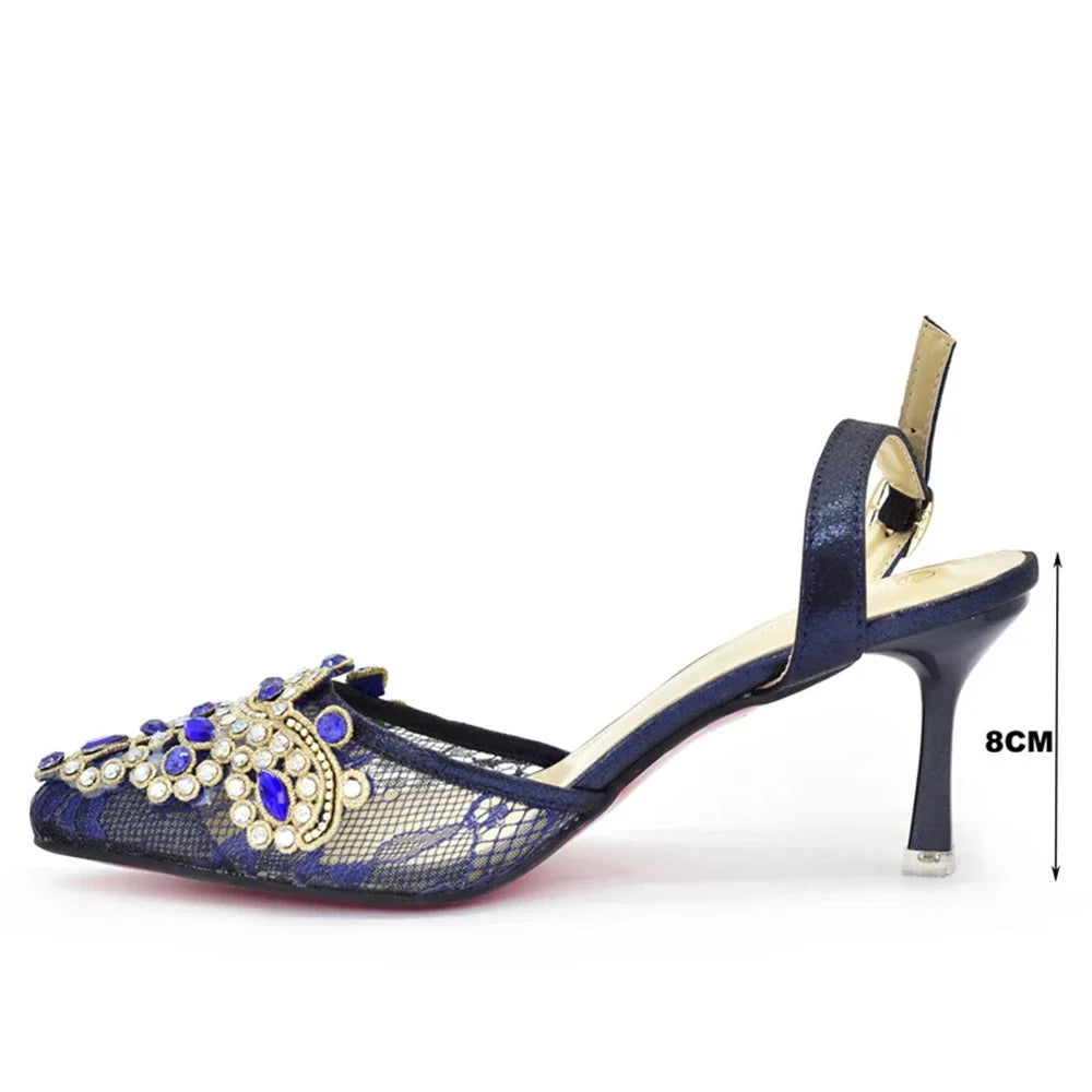 Latest Party Shoes and Bags To Match for Nigerian Wedding Pumps Bride Luxury African Shoe and Bag Set for Party in Women