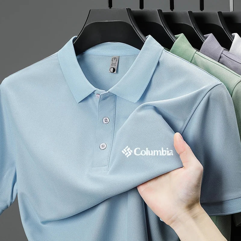 High End Brand New Men's Lapel Polo Shirt Summer Exquisite Letter Print Short Sleeve T-Shirt Business Leisure Fashion Men's Wear