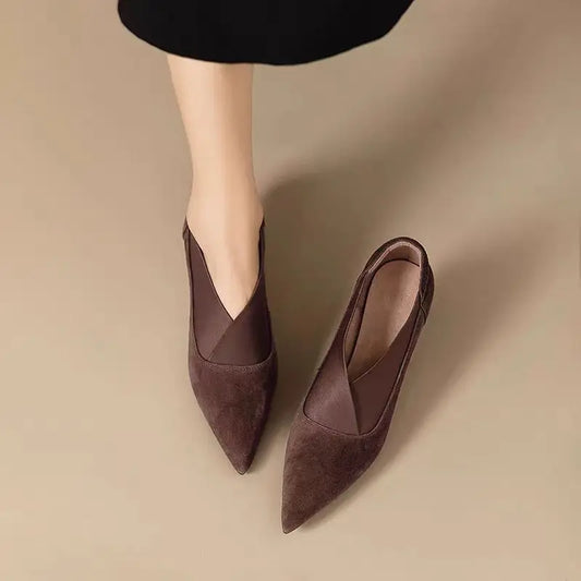Vintage Pointy-toed Stiletto Boots Paired with Mid-heeled Boots and Stretchy, Deep Heels Are Perfect for Women