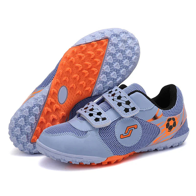 Kids Athletic Soccer Shoes Turf Football Sneakers Outdoor Firm Ground Soccer Shoes Child Anti-slip Football Sports Shoes