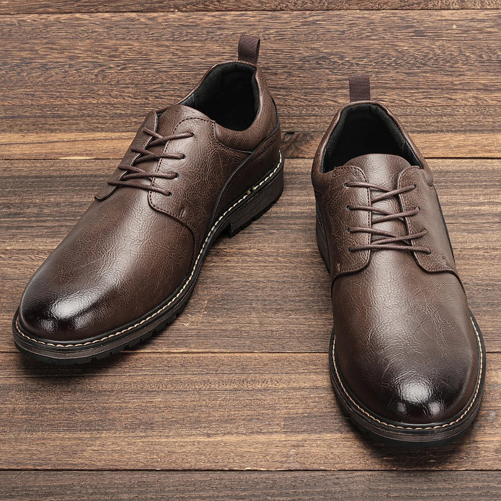 Men Casual Shoes Fashion Brand Comfortable 2025 Leather Shoes