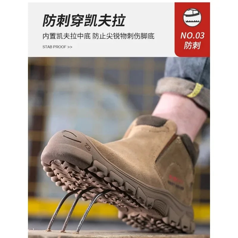 New Insulation 6KV Safety Shoes Men-Anti-Smash,Anti-Pierce Scald-Proof Welding Boots, Indestructible Work Boots for Men, Durable