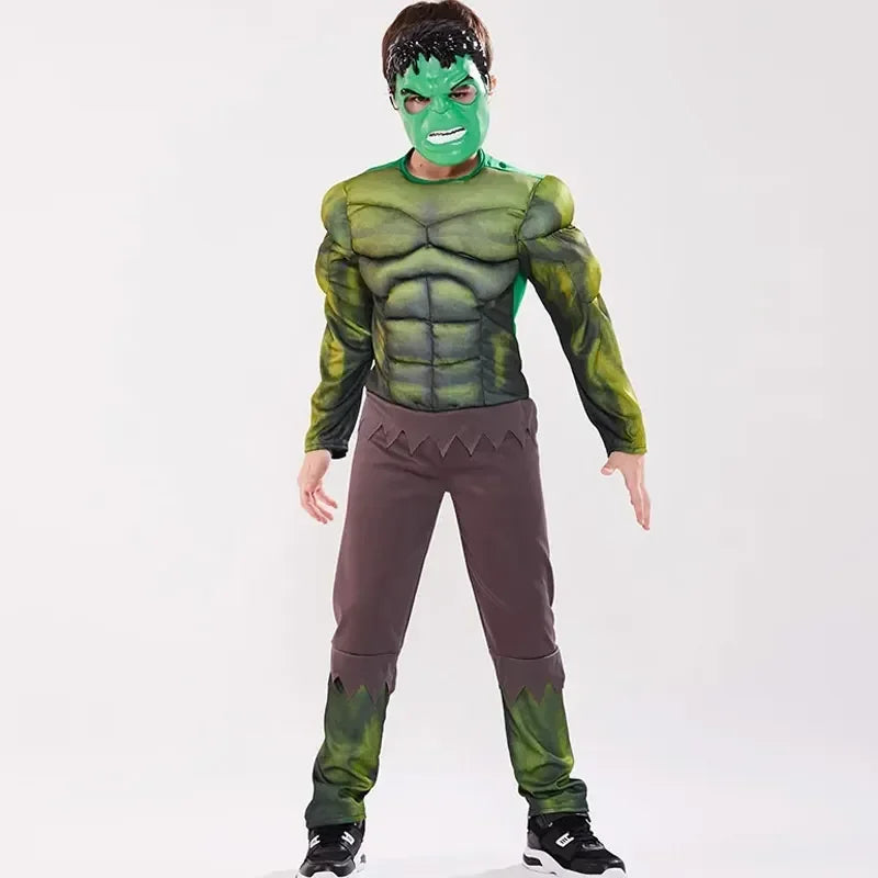 Decorations SuppliesTight clothes Hulk Costumes for kids Fancy dress Halloween Carnival Party Cosplay Boy Kids Clothing