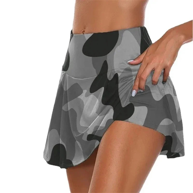 Women's Tennis Dance Fitness Solid Color Sports Skirt, Vitality Sports Yoga Fitness Skirt Shortstv