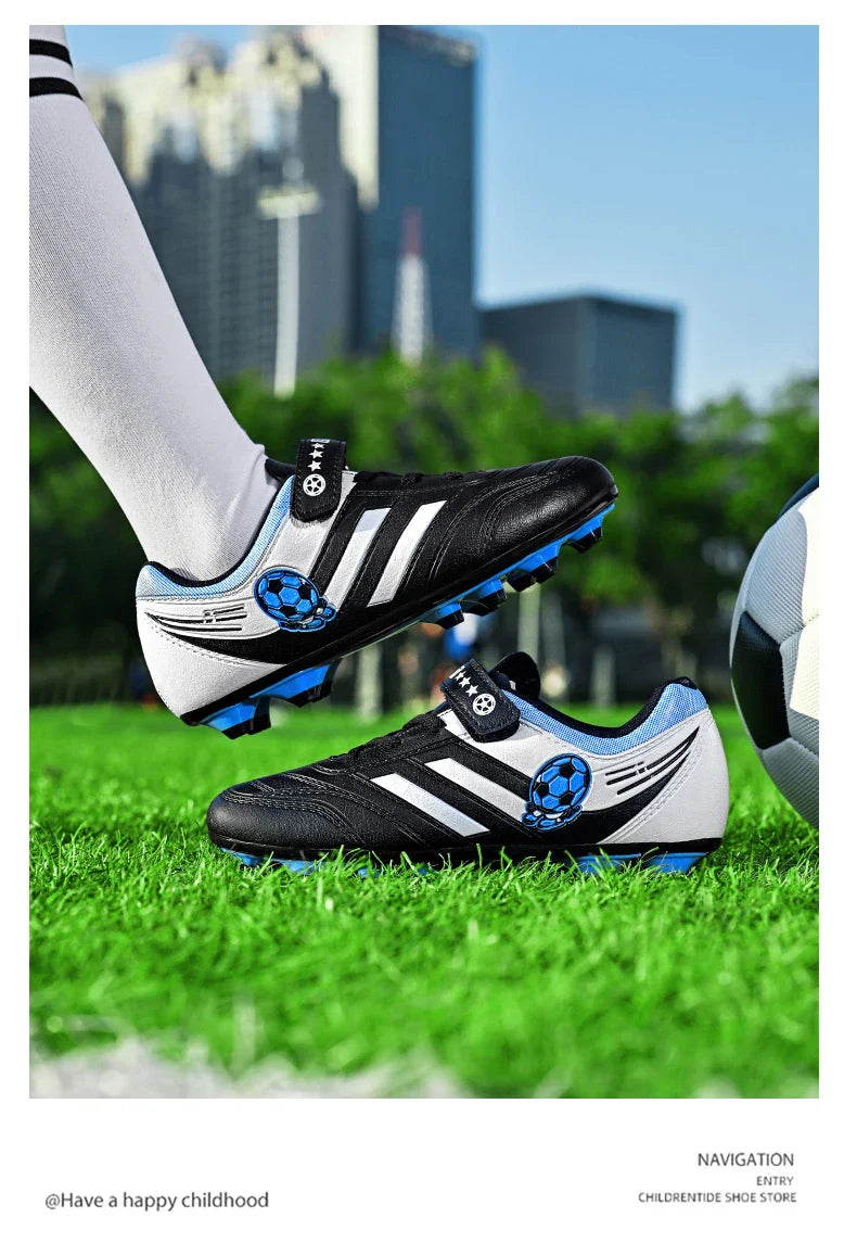 New Kids Turf Football Boots Training Shoes Soccer Shoes Drop Shipping Professional Match Grass Ultralight Cleats Boys Non-Slip