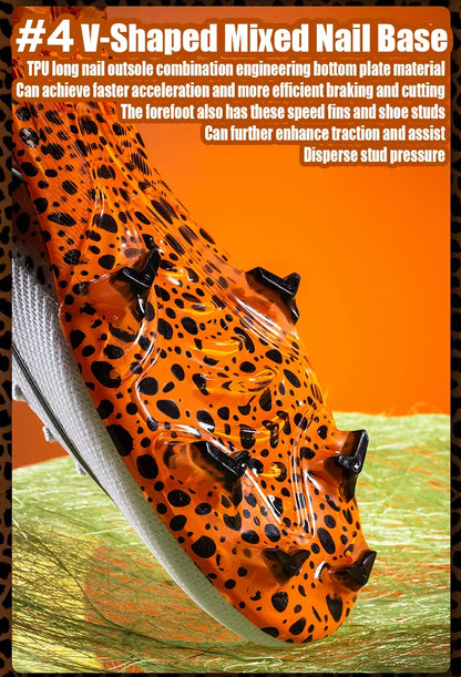Soccer Cleats for Men Women AG/TF Breathable Cushioned Insole Anti-Slip Outdoor Sports Artificial Grass Football Boots
