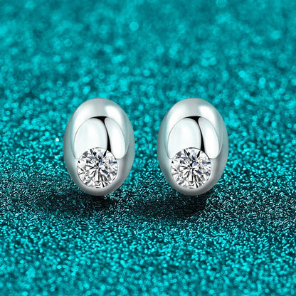 0.2ct Moissanite Stud Earrings For Women 925 Sterling Silver Sparkling Lab Diamond Wedding Jewelry Women's Earrings
