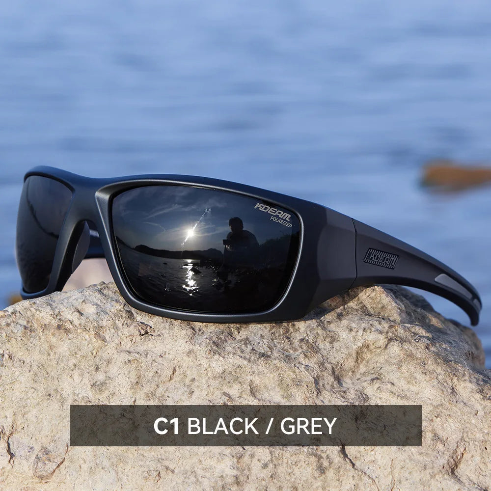 Outdoor Sports Polarized Sunglasses Men's Fishing TR90 Frame UV Protection Lens Shield Sun Glasses Women Eyewear with Box