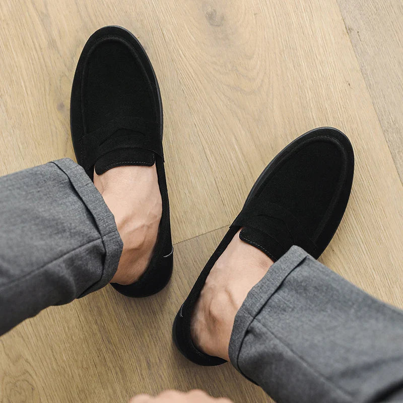 Men's Slip On Loafers Preppy Lightweight Breathable Comfort Outdoor Flats Non Slip Soft Sole Casual Daily Walking Shoes