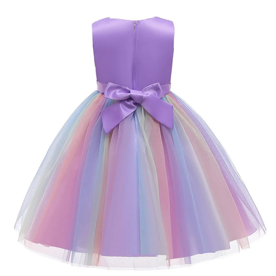 2-12Y Girl Summer Lace Princess Dress Children Floral Gown Dresses For Girls Clothing Kids Birthday Party Tutu Custome Vestidos