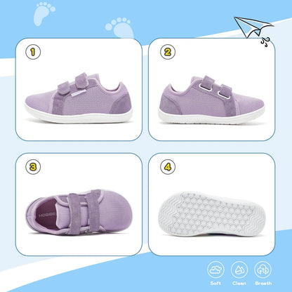Kids Mesh Barefoot Shoes Little/Big/Kid Wide Toe Minimalist Sneakers Lightweight Hook Loop Breathable Casual Shoes