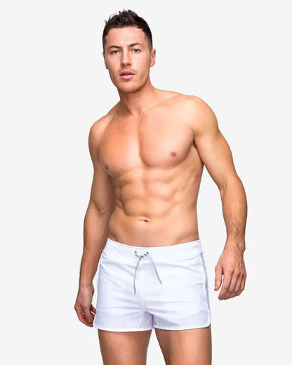 Mens Beach Board Shorts Marathon Pants Elasticity Mesh Breathable Quick Dry Fitness Surfing Sportswear Comfy Loose Home Aro Pant