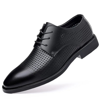 Genuine Leather Lace Up Men Business Formal Leather Shoes Men Low Cut Korean Performance Shoes Wedding Shoes Men