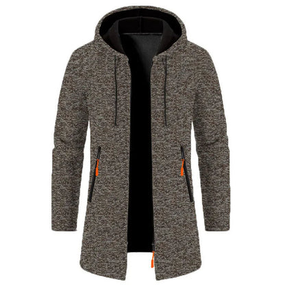 Men's Hoodies SpringAutumn CasualSolid Hooded Zip-Up Sweatshirts LongSleeve Knit Hoodie Men Sweatshirt Streetwear Hoody Cardigan