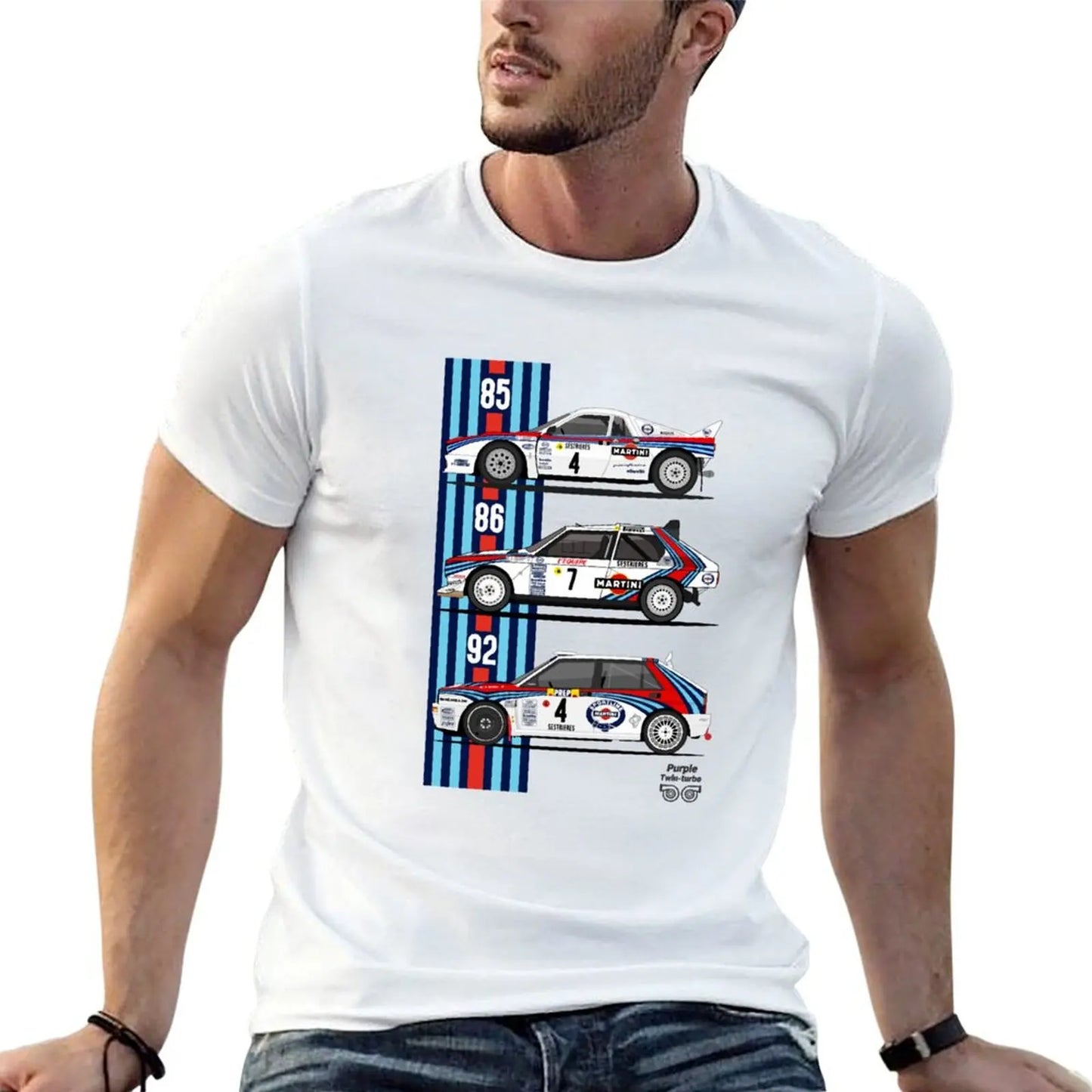 Lancia Martini trio T-shirt summer top graphics mens t shirts pack