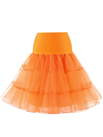 Pleated Vintage Voile Underskirt Ballet Tutu Skirts for Women 50s Retro Skirt Wedding Elegant Party Petticoat