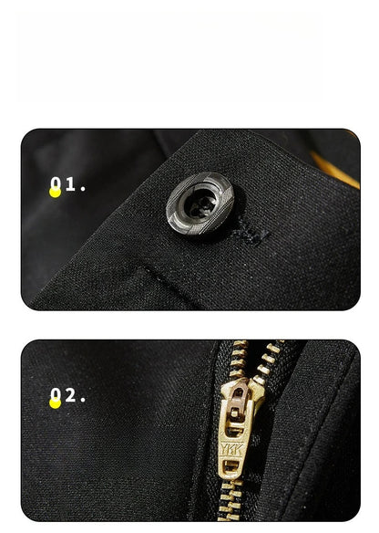 Men Spring Summer Thin Formal Dress Pants High Quality Elastic Waist Business Casual Suit Trousers Work Office Black Long Pants