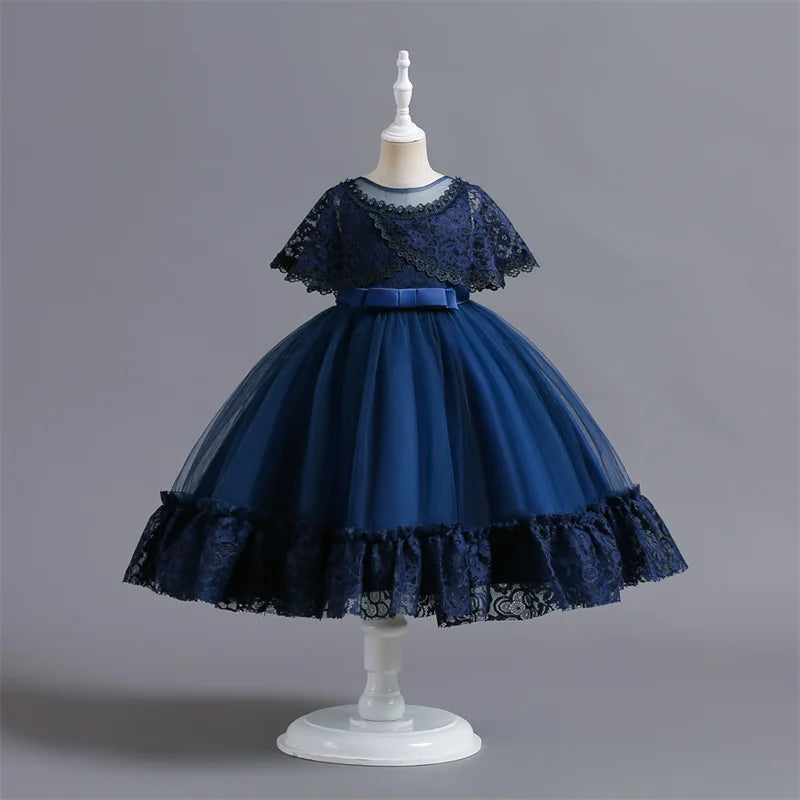 Vestido de Festa Infantil Rosa, Modelo Princesa com Saia Rodada em Tule, para Meninas de 3 a 12 Anos – Ideal para Aniversário, Natal e Cerimônias.