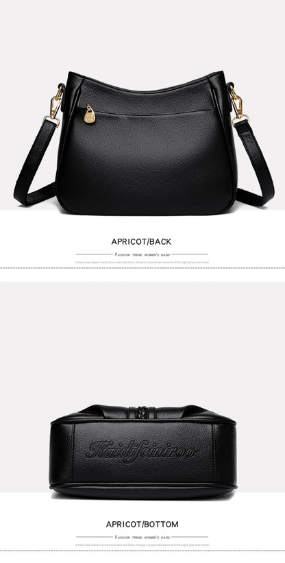 Genuine High Quality Soft Leather Women's Handbag Trend Designer Female Crossbody Bag Casual Shoulder Messenger Handbags 2024