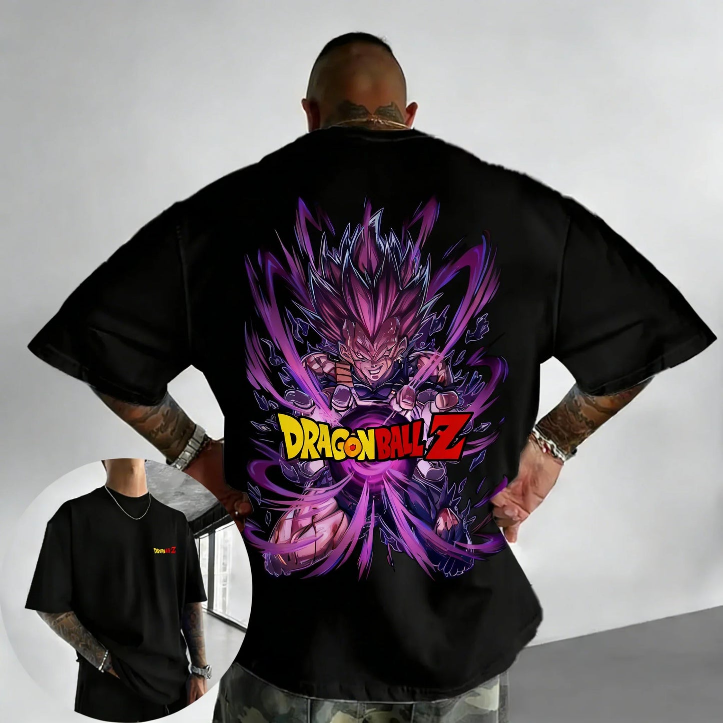 T-shirt Summer New Vegeta Printed Men's and Women's Trendy Versatile Loose Casual Short Sleeve Top