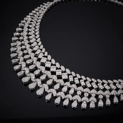Women's Wedding Cubic Zircon Jewelry and Accessories Bridal Jewellery Set Luxury New in Matching Sets